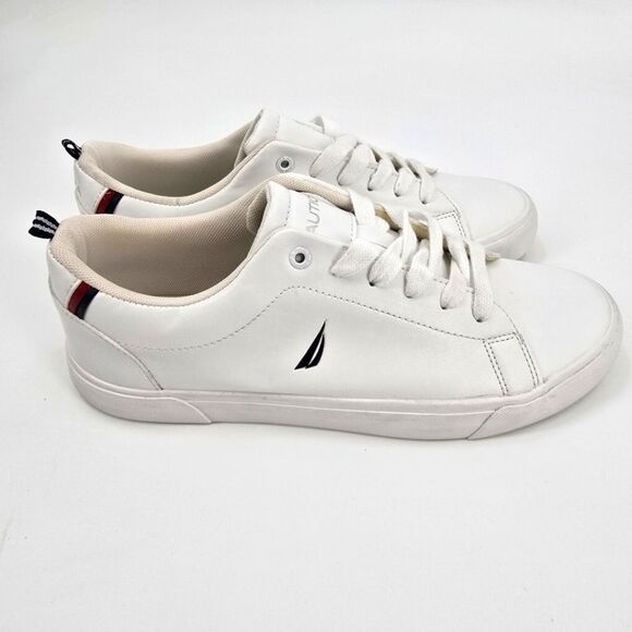 Nautica Men's White Sneakers Size 10.5 NWOB - Picture 2 of 6